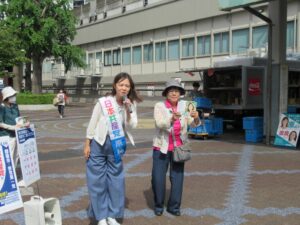 女性宣伝、原純子さんを都議会へ