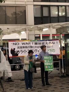 市民連合西葛西駅宣伝