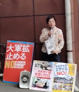 葛西駅で宣伝